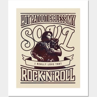 Eddie's Hot Patootie Textured Classic Rock Vintage Style Posters and Art